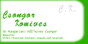 csongor komives business card